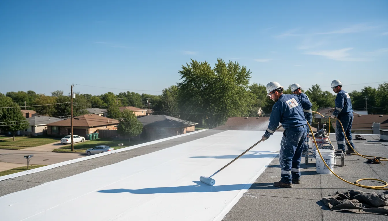 Commercial roof coating in Elmaton, TX near me